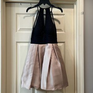 TeezeMe gold and black sparkly formal dress